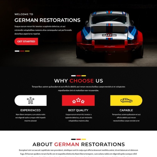 Body shop website example by One Eleven Web Design