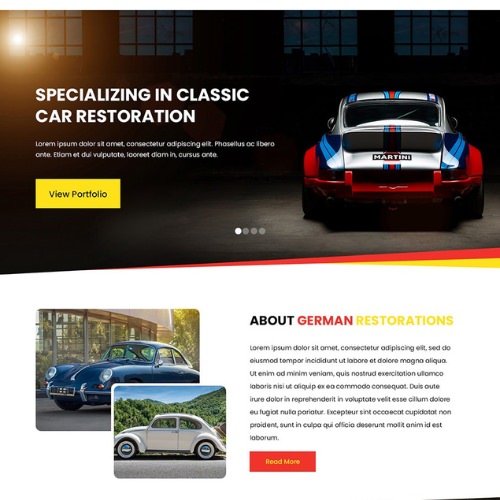 Body shop website example by One Eleven Web Design
