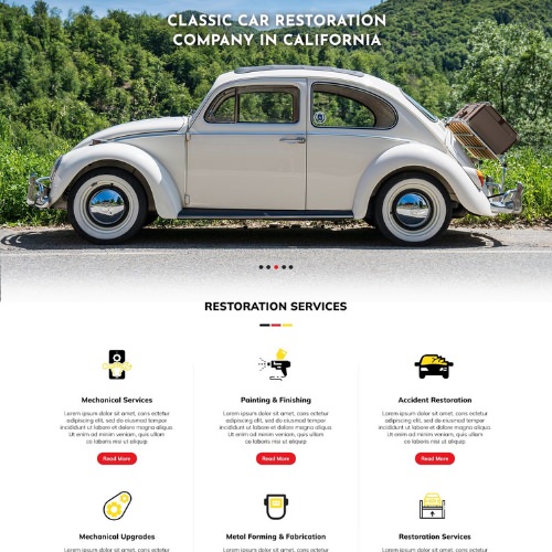 Body shop website example by One Eleven Web Design