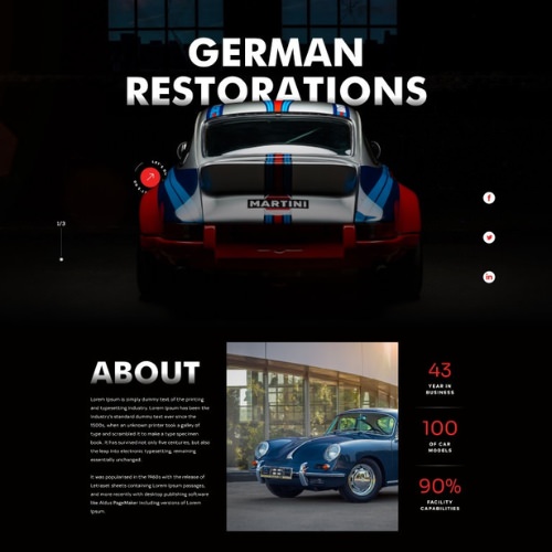 Body shop website example by One Eleven Web Design