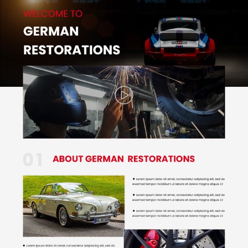 Body shop website example by One Eleven Web Design