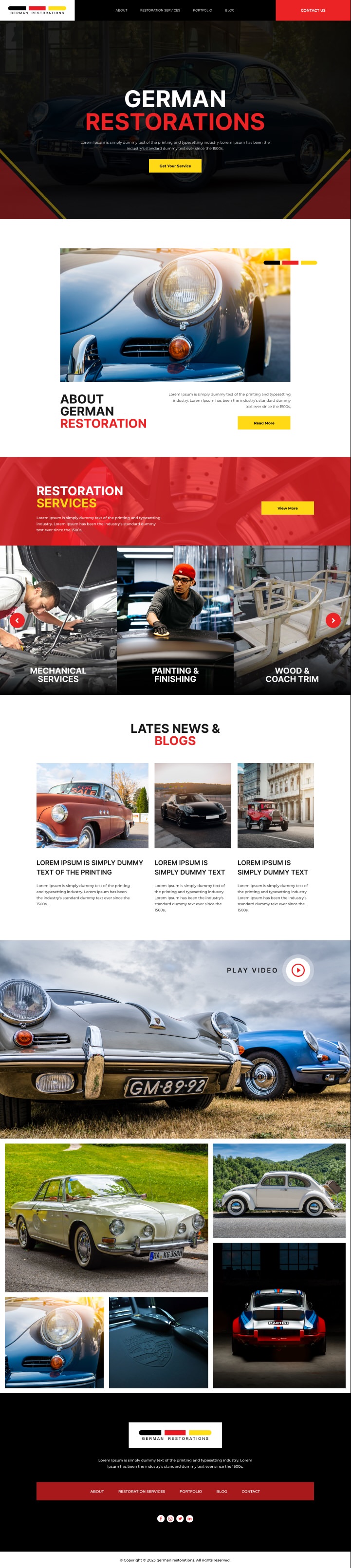 Body shop website example by One Eleven Web Design