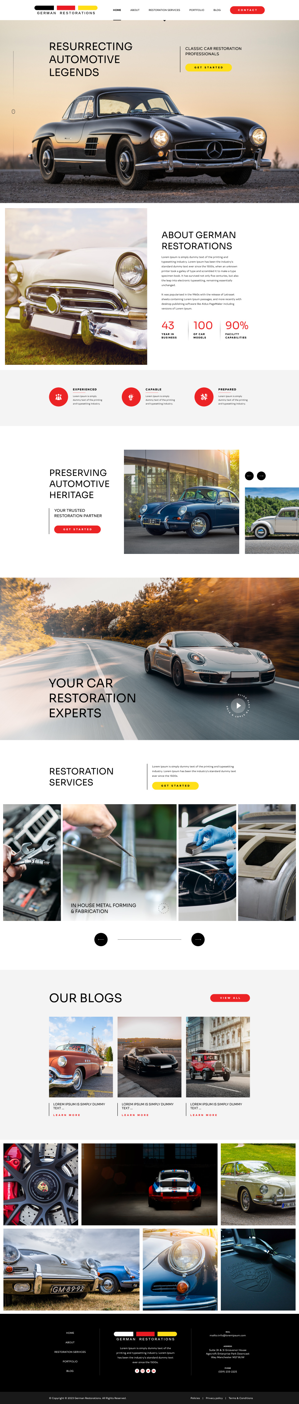 Body shop website example by One Eleven Web Design