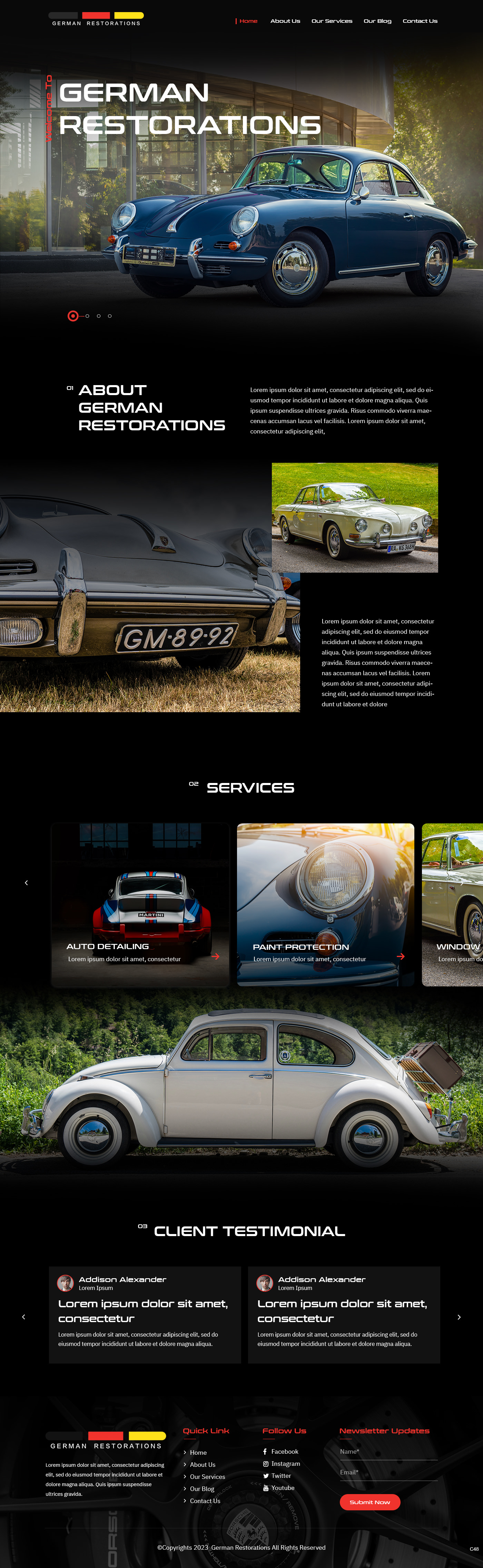 Body shop website example by One Eleven Web Design