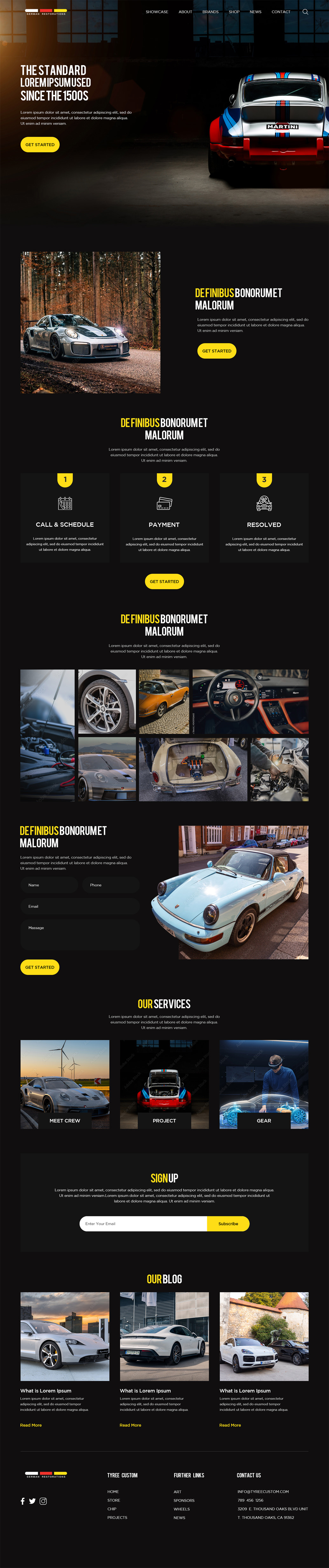Body shop website example by One Eleven Web Design
