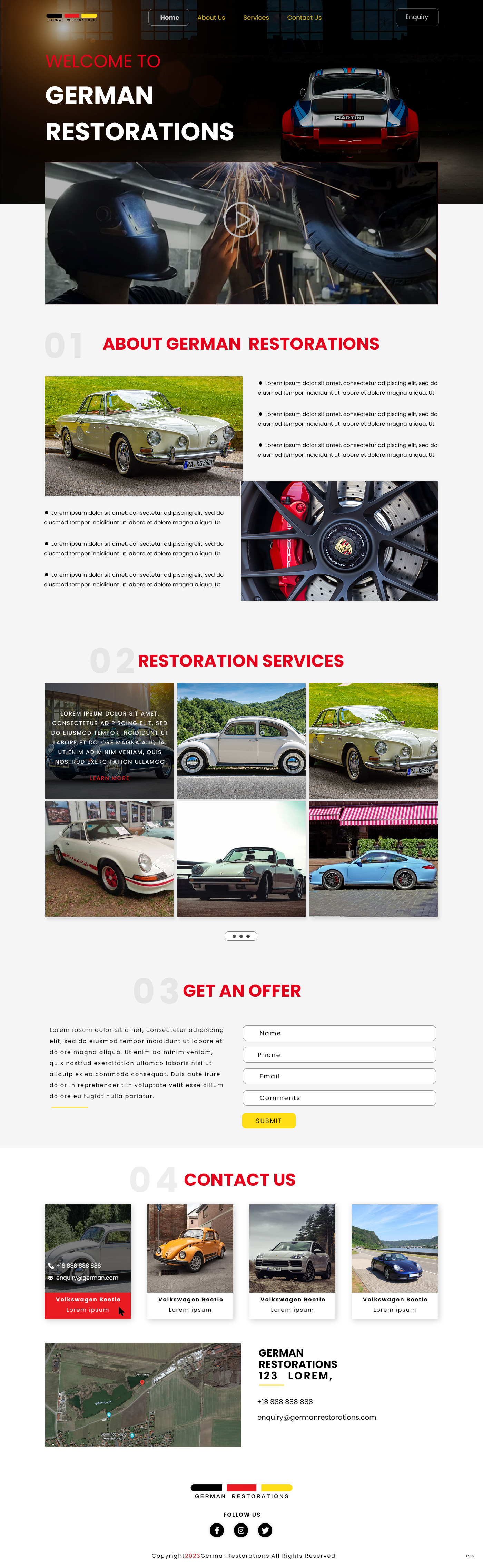 Body shop website example by One Eleven Web Design