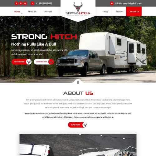 Truck accessory website example by One Eleven Web Design
