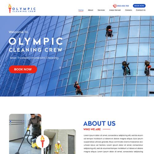 Cleaning company website example by One Eleven Web Design