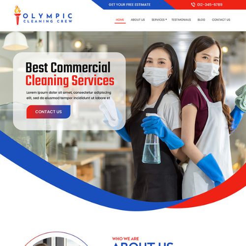 Cleaning company website example by One Eleven Web Design