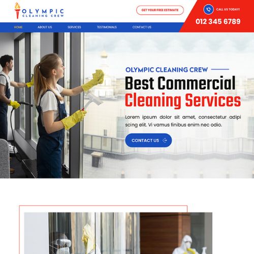 Cleaning company website example by One Eleven Web Design