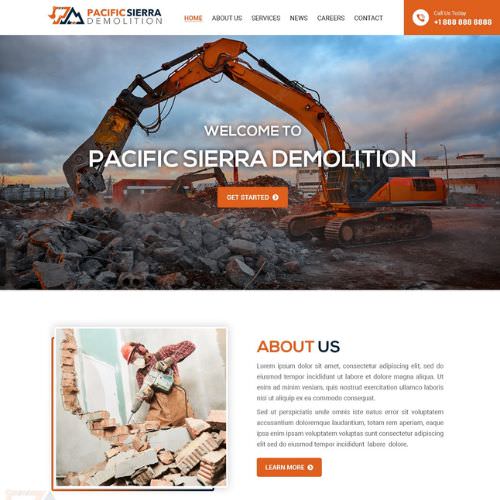 Demolition contractor website example by One Eleven Web Design
