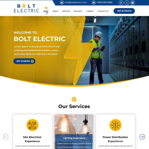 Electrical contractor website example by One Eleven Web Design