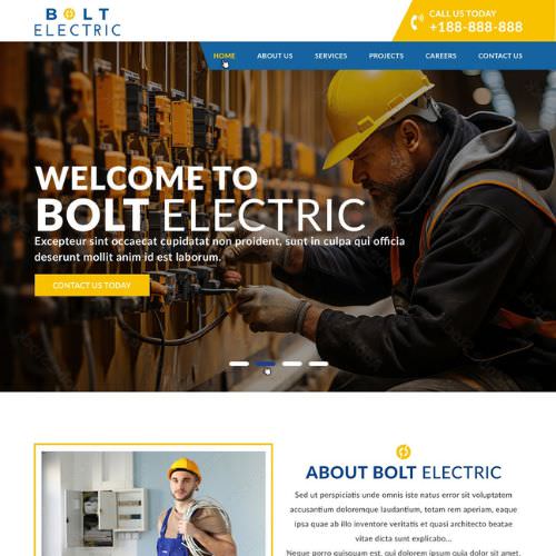 Electrical contractor website example by One Eleven Web Design