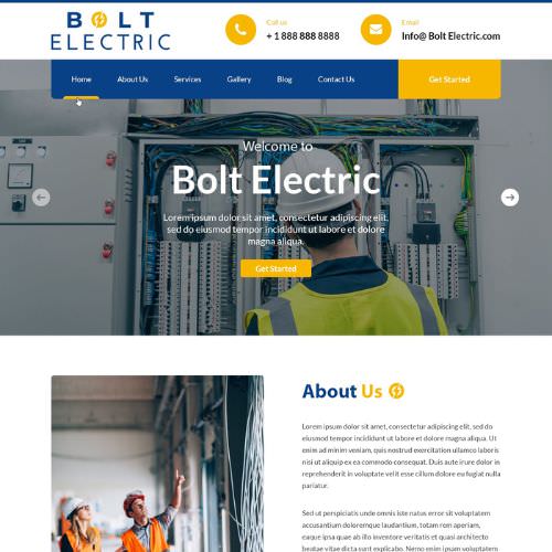 Electrical contractor website example by One Eleven Web Design