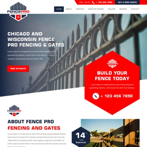 Fencing contractor website example by One Eleven Web Design