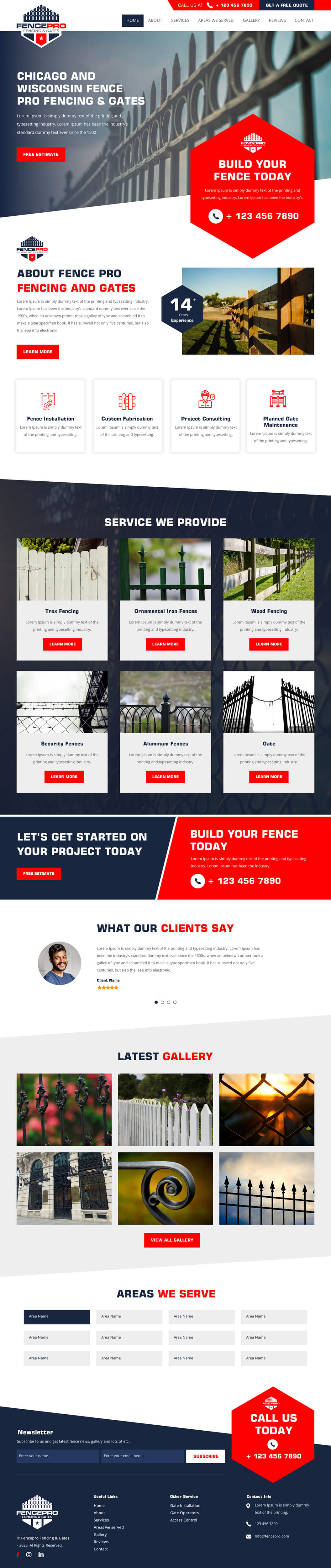 Fencing contractor website example by One Eleven Web Design