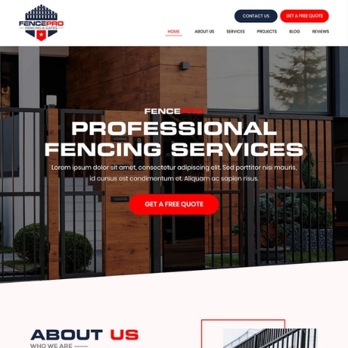 Fencing contractor website example by One Eleven Web Design