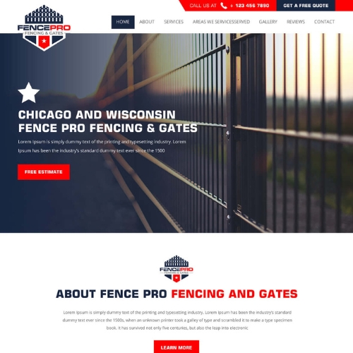 Fencing contractor website example by One Eleven Web Design