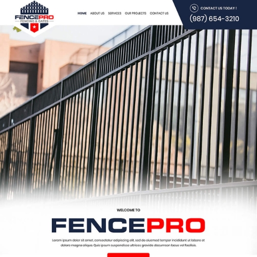 Fencing contractor website example by One Eleven Web Design