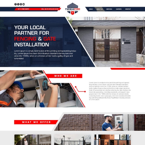 Fencing contractor website example by One Eleven Web Design