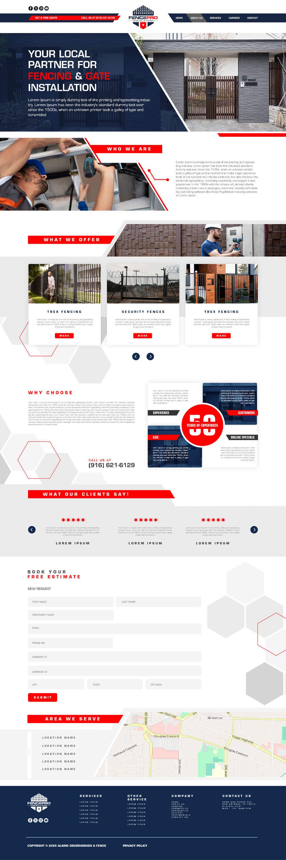 Fencing contractor website example by One Eleven Web Design