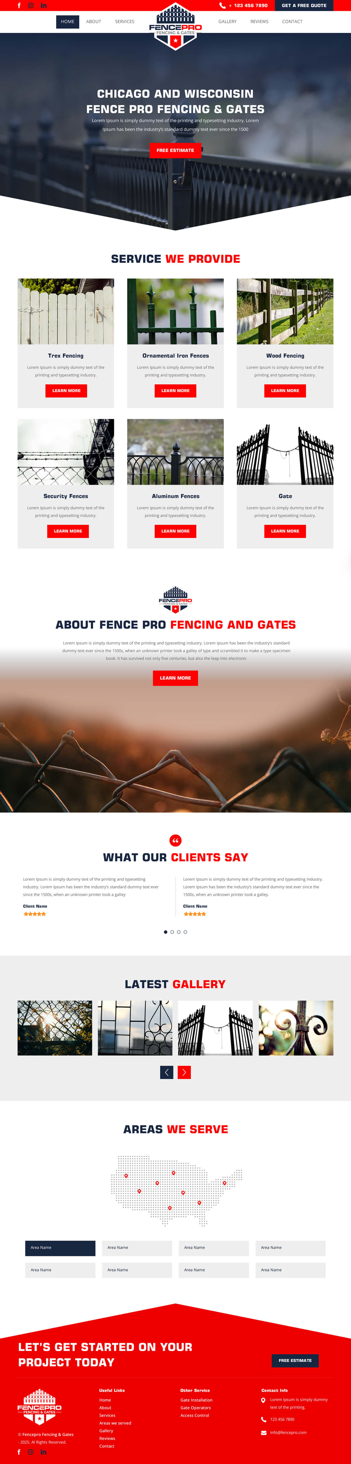 Fencing contractor website example by One Eleven Web Design