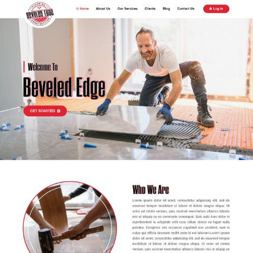 Flooring contractor website example by One Eleven Web Design