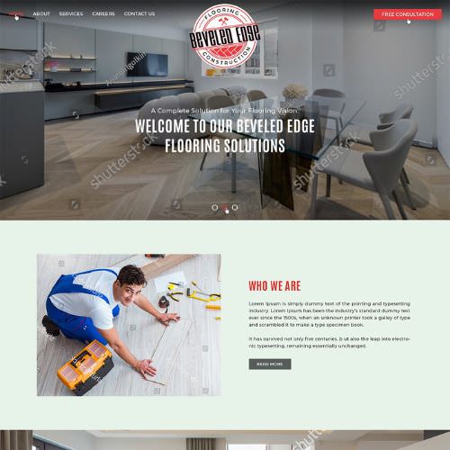 Flooring contractor website example by One Eleven Web Design