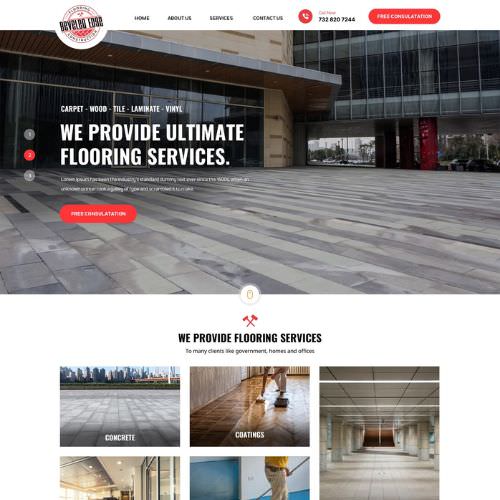 Flooring contractor website example by One Eleven Web Design