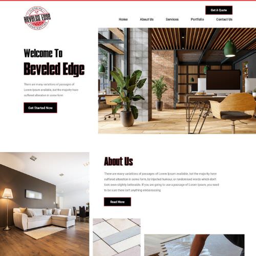 Flooring contractor website example by One Eleven Web Design