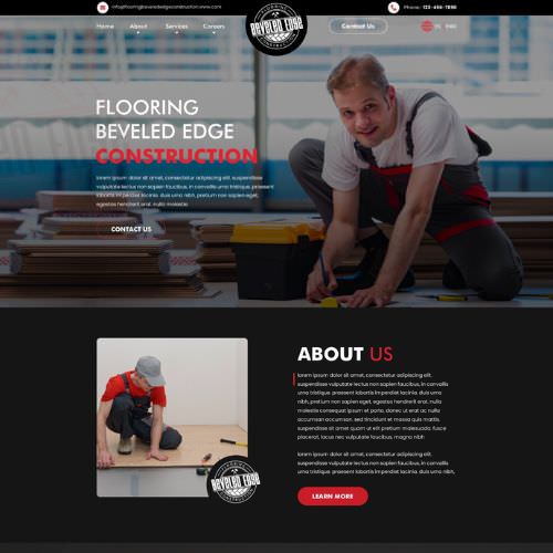 Flooring contractor website example by One Eleven Web Design