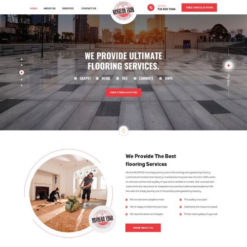 Flooring contractor website example by One Eleven Web Design
