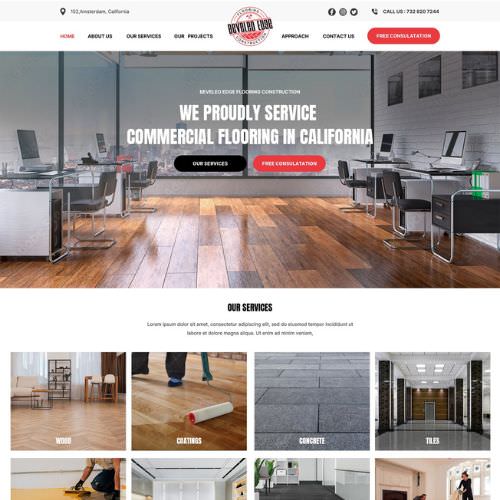Flooring contractor website example by One Eleven Web Design