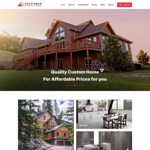 General contractor website example by One Eleven Web Design