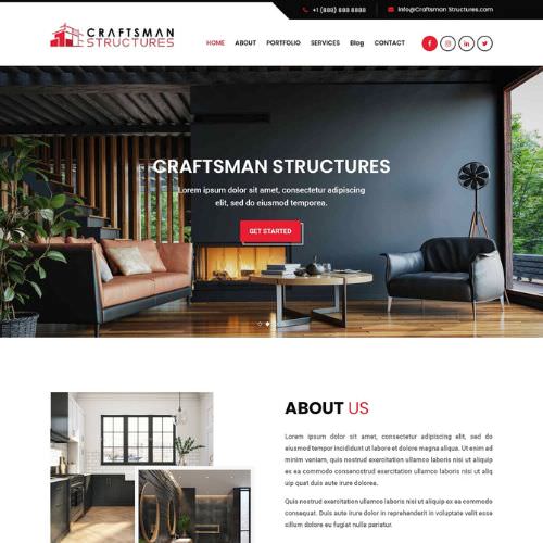 General contractor website example by One Eleven Web Design