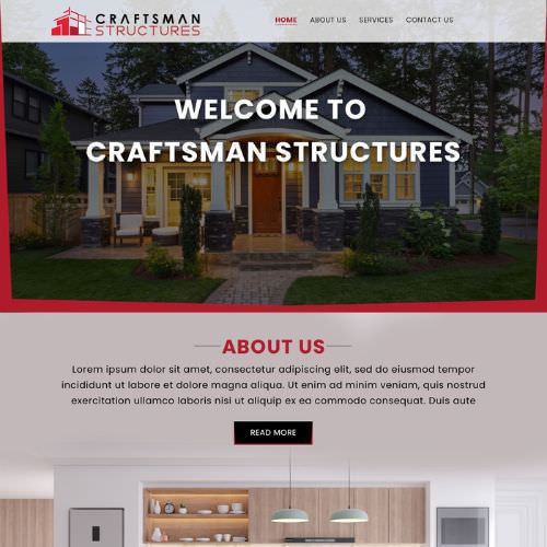 General contractor website example by One Eleven Web Design