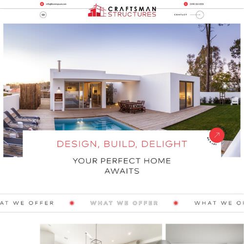 General contractor website example by One Eleven Web Design