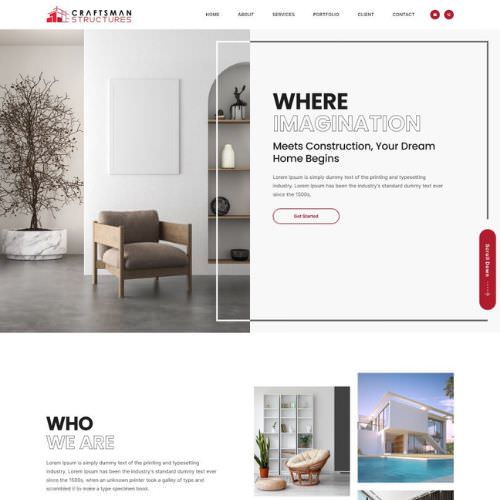 General contractor website example by One Eleven Web Design