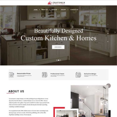 General contractor website example by One Eleven Web Design