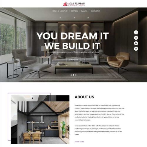 General contractor website example by One Eleven Web Design