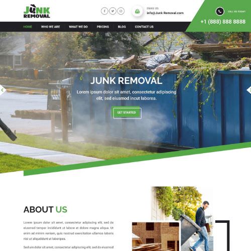 Junk removal service website example by One Eleven Web Design