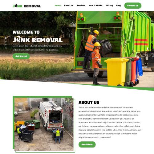 Junk removal service website example by One Eleven Web Design