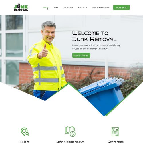 Junk removal service website example by One Eleven Web Design