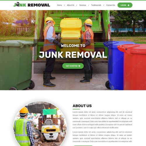 Junk removal service website example by One Eleven Web Design