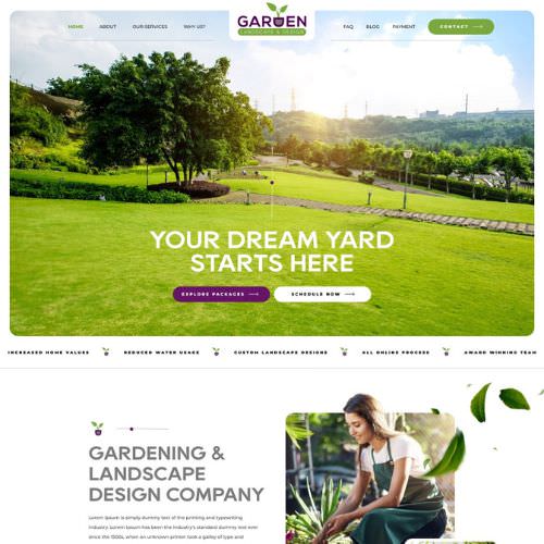 Landscape contractor website example by One Eleven Web Design