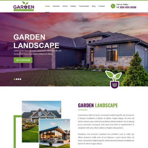 Landscape contractor website example by One Eleven Web Design