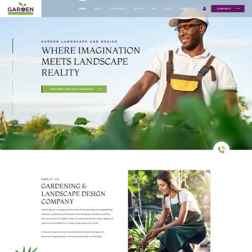 Landscape contractor website example by One Eleven Web Design
