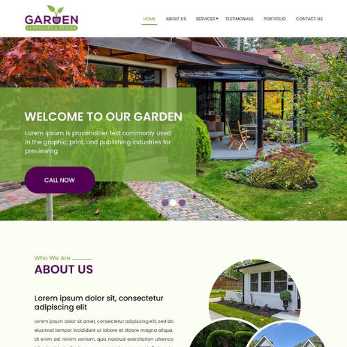 Landscape contractor website example by One Eleven Web Design