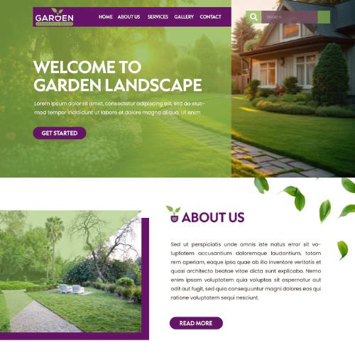 Landscape contractor website example by One Eleven Web Design