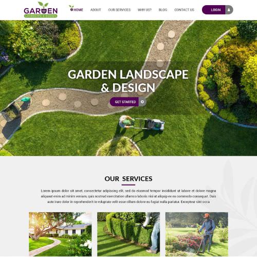 Landscape contractor website example by One Eleven Web Design